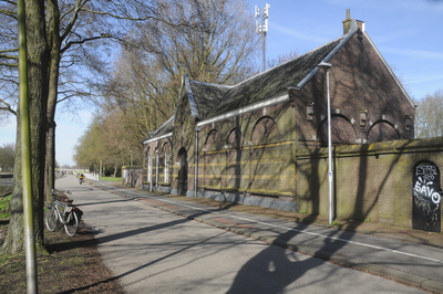 909597 Gezicht op het poortgebouw van de Israëlitische Begraafplaats (Zandpad 2) te Utrecht.